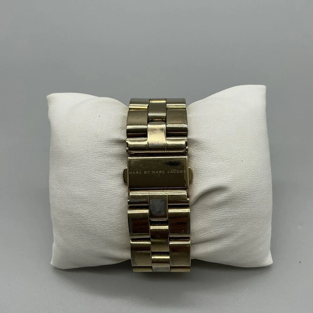 Marc By Marc Jacobs Womens Watch 41mm Gold Tone MBM3137 New Battery 5.5